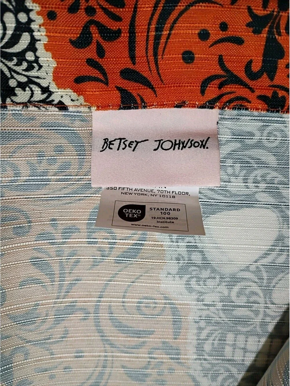 Halloween Shower Curtain Sugar Skull Betsey Johnson Backdrop Gothic Orange